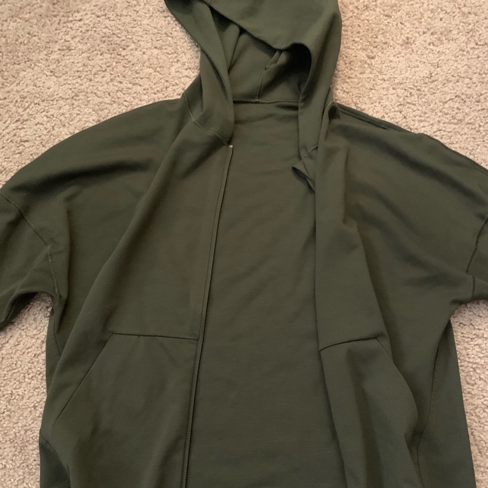 Lululemon Cropped Zip-up Hoodie Green